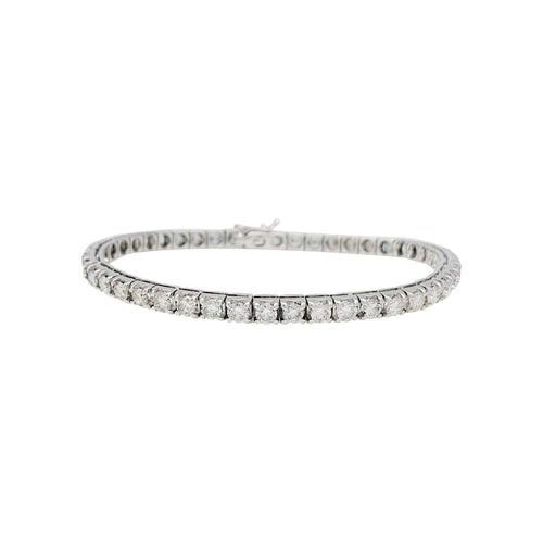 Bracelet Ligne tennis or blanc diamants. 58 Facettes 31289