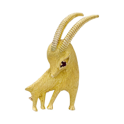 Broche Broche "Bouquetin" en or jaune. 58 Facettes 32331