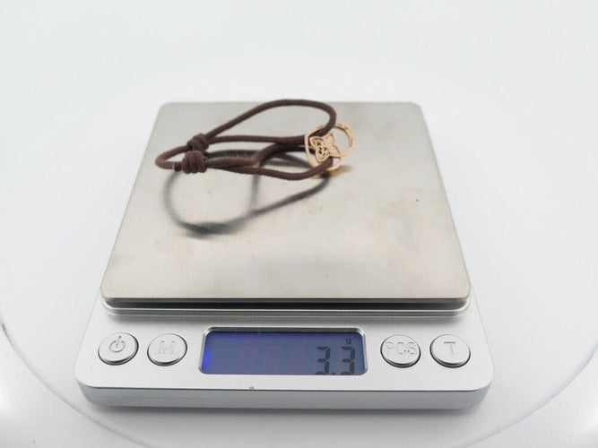 Bracelet bracelet LOUIS VUITTON coeur fleur monogram or rose 18k sur cordon 58 Facettes 249782