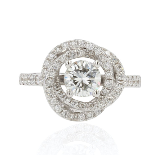 Bague 50 Bague diamants or blanc fleur 58 Facettes 21-722