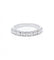 Bague 58 / Blanc/Gris / Or 750 Demi Alliance 9 Diamants 58 Facettes 200128R