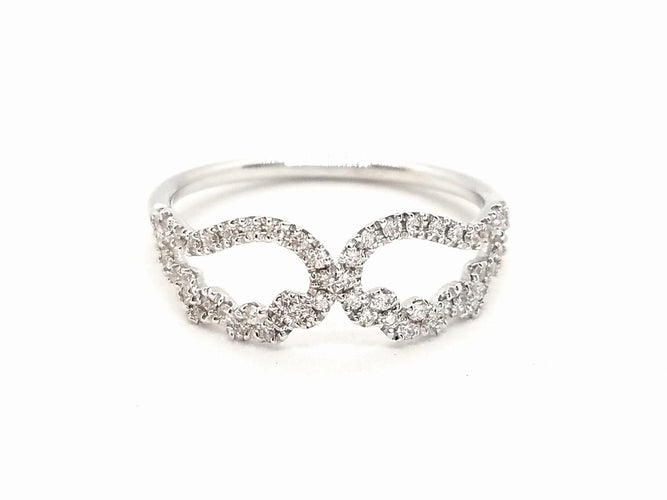 Bague 52 Bague Aile d'ange Or blanc Diamant 58 Facettes 579301RV