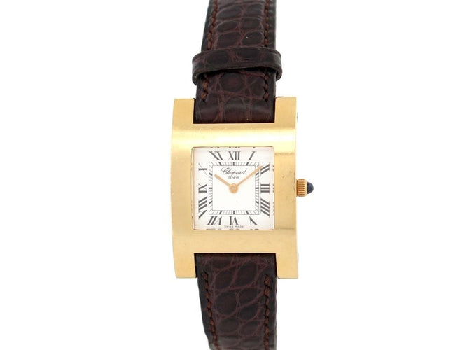Montre montre CHOPARD your hour or jaune et cuir quartz 58 Facettes 254883