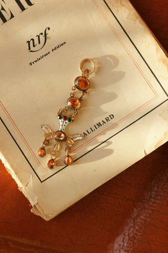 Pendentif Pendentif Saint Esprit, Or et Email 58 Facettes