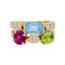 Bague 52 Bague Bulgari, Allegra, or jaune, diamants, pierres de couleurs. 58 Facettes 32488