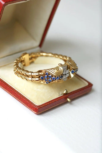 Montre Montre bracelet Verger Frères saphirs diamants 58 Facettes