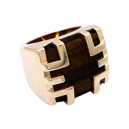 Bague 50 Bague Cartier, "Yijing", or jaune, oeil de tigre. 58 Facettes 32833