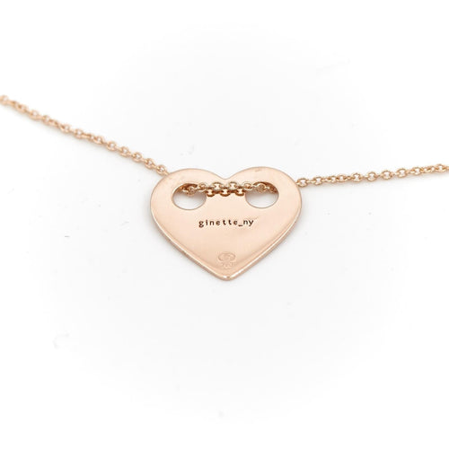 Collier Ginette NY Collier Mini Heart on Chain Or rose 58 Facettes 2203300CN