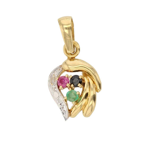 Pendentif Pendentif or pierres précieuses 58 Facettes CVP18