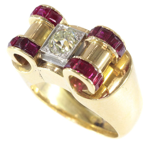 Bague 54 Bague diamant, rubis 58 Facettes 10074-4199