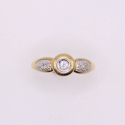 Bague Bague or jaune pavage de diamants 58 Facettes