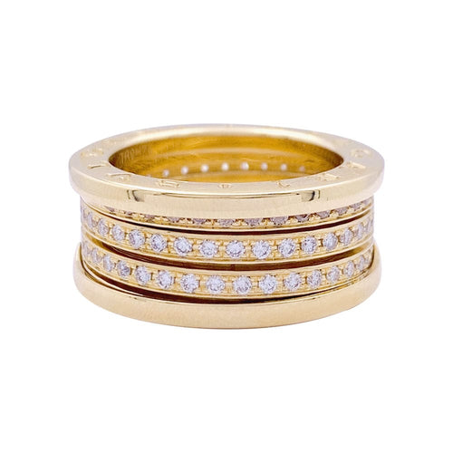 Bague 54 Bague Bulgari, "B.Zero1", or jaune et diamants. 58 Facettes 33384