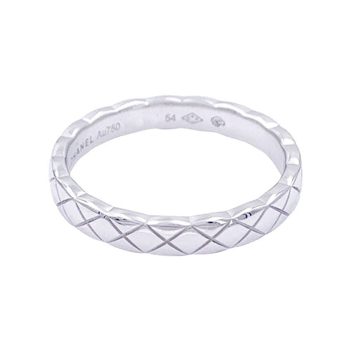 Bague 54 Bague alliance Chanel, "Coco Crush", or blanc. 58 Facettes 33004
