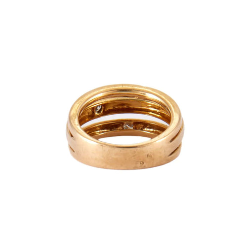 Bague BAGUE TROIS ANNEAUX OR & DIAMANTS 58 Facettes BO/230009 NSS