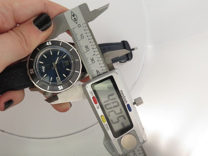 Montre montre MARCH LAB belza 40 mm automatique en acier & cuir bleu marine 58 Facettes 246333