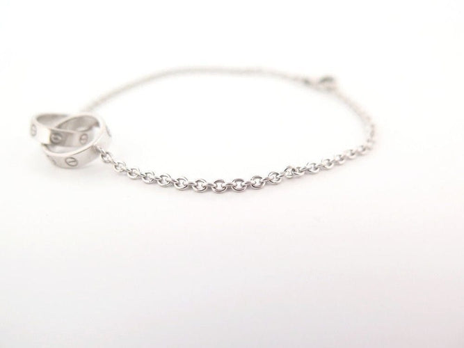 Bracelet bracelet CARTIER love crb6027200 en or blanc 18k t 17 chaine 58 Facettes 253421