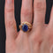 Bague 49 Bague saphir cabochon et or 58 Facettes 22-045