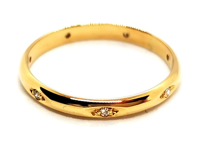 Bague 52 Bague Alliance Or jaune Diamant 58 Facettes 1628856CN