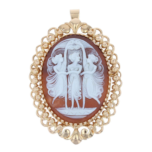 Broche Broche pendentif camée danse des 3 Grâces 58 Facettes 19-227A