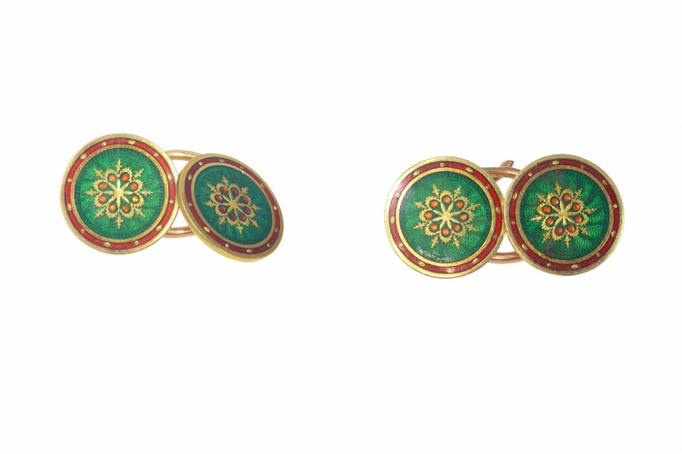 Boutons de manchette Boutons de manchette émaillés 58 Facettes 23111-0118