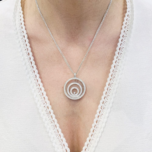Collier Collier Chopard, "Happy Spirit", or blanc, diamants. 58 Facettes 33350