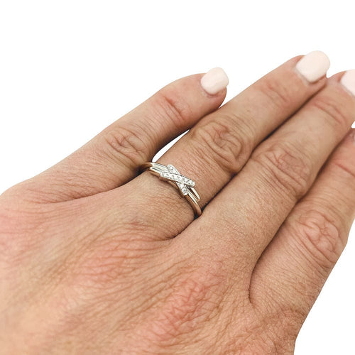 Bague 52 Bague Chaumet, "Jeux de Liens", or blanc et diamants. 58 Facettes 31124