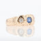 Bague 52 Bague jonc or rose saphir diamants 58 Facettes 01-281