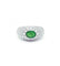 Bague 54 / Blanc/Gris / Or 750‰ Bague Emeraude et Diamants 58 Facettes 230017SP