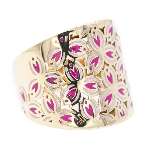 Bague 57 Bague Fleur Or jaune 58 Facettes 2024388CN