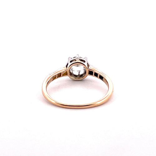 Bague 56 Bague Solitaire ancien Diamants 58 Facettes