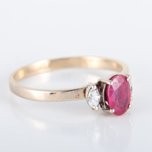 Bague 57 Bague Rubis épaulé 58 Facettes 8397