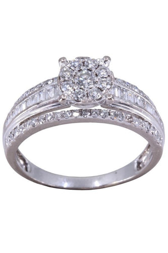 Bague 58 BAGUE STYLE SOLITAIRE MODERNE DIAMANTS 58 Facettes 073941