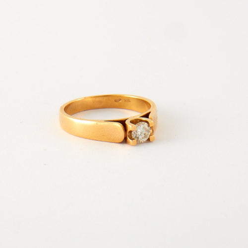 Bague 55 Bague Solitaire Or jaune Diamant 0.26ct 58 Facettes