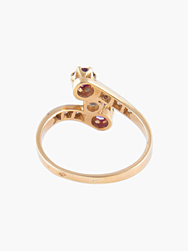Bague 51 Bague Trilogie Rubis Diamants 58 Facettes