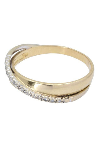 Bague 60 BAGUE ENTRELACÉE DIAMANTS 58 Facettes 057711