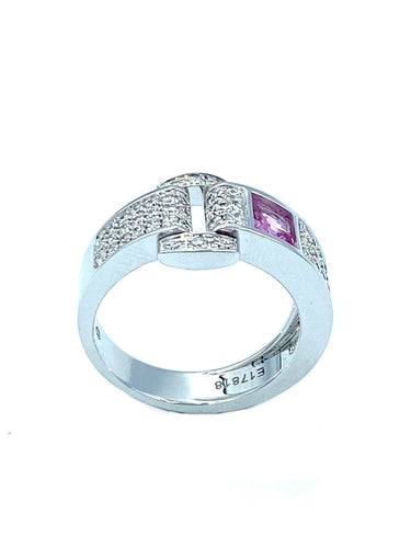 Bague 57 PIAGET - bague, saphir rose et diamants 58 Facettes