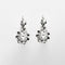 Boucles d'oreilles Paire de Dormeuses Or Blanc 58 Facettes