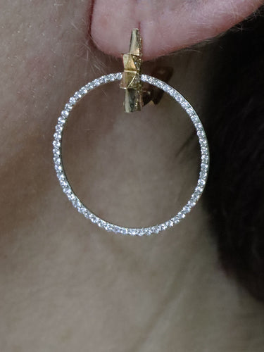 Boucles d'oreilles Boucles d'oreilles 2 Ors Diamant 58 Facettes 229