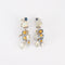 Boucles d'oreilles Boucles d'oreilles glycine Saphirs bleus et jaunes, Pierres de lune 58 Facettes 630A
