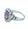 Bague Bague en or blanc, tourmalines roses, diamants 58 Facettes