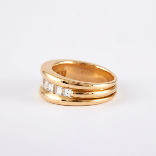 Bague 52 Bague Jonc Diamants carrés 58 Facettes