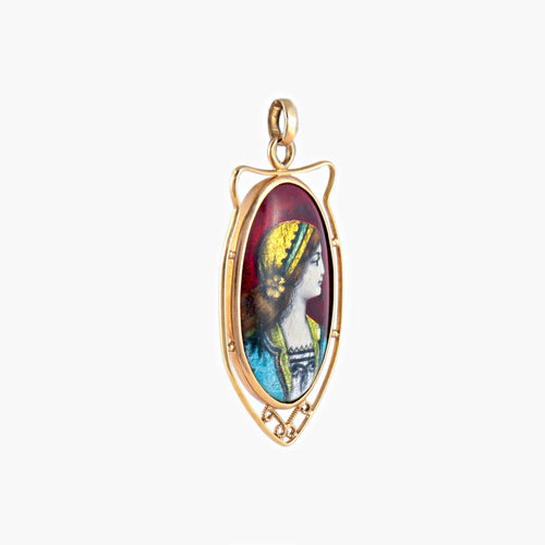 Pendentif Pendentif Email de Limoges Jean-Baptiste Issanchou 58 Facettes