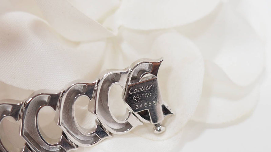 Bracelet Cartier - Bracelet Collection C, Or blanc, diamants 58 Facettes 32211