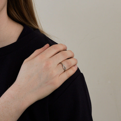 Bague 53 FRED - Bague Force 10 petit modèle or blanc 58 Facettes