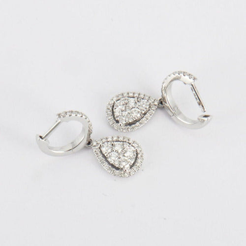 Boucles d'oreilles Boucles d'oreilles en Or blanc & diamants 58 Facettes