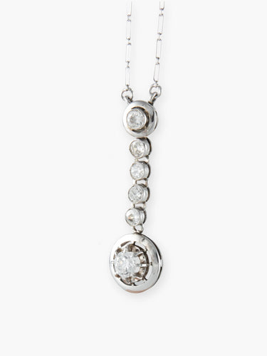 Collier Pendentif Diamants en chute 58 Facettes