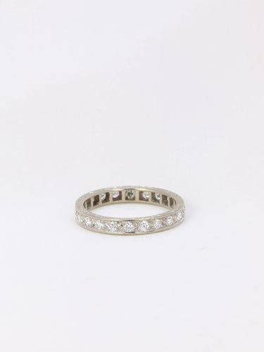 Bague Alliance américaine platine diamants 0,55 ct 58 Facettes J60