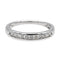 Bague 54 Bague Demi alliance Or blanc Diamant 58 Facettes 2718333CN