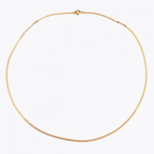 Collier Chaine or jaune maille plate 58 Facettes 14-254