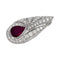 Pendentif Pendentif or blanc, diamants, rubis. 58 Facettes 31867